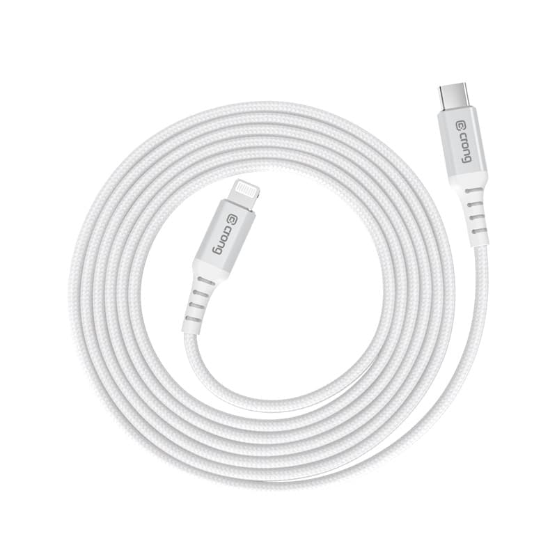 Crong Armor Link - Cavo MFi di ricarica rapida USB-C Lightning da 150 cm (bianco) - 2