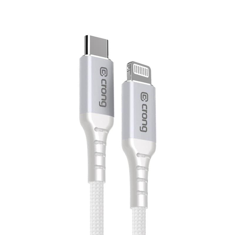 Crong Armor Link - Cavo MFi di ricarica rapida USB-C Lightning da 150 cm (bianco) - 6