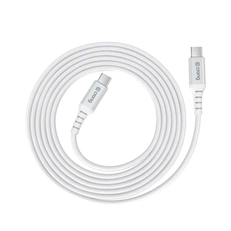 Crong Armor Link - Cavo USB-C a USB-C da 60 W PD 3 A, 25 cm (bianco) - 2