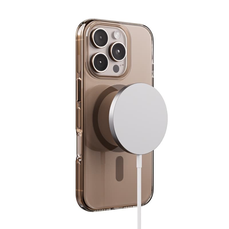 Crong Clear MAG Pro - Custodia MagSafe per iPhone 16 Pro Max (deserto) - 5