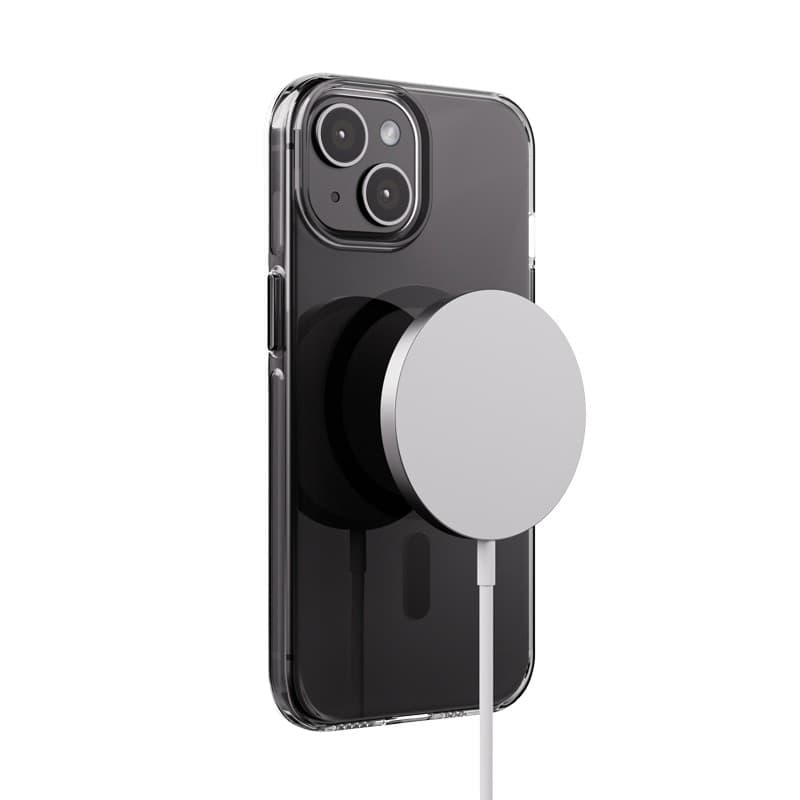 Crong Clear MAG Pro - Custodia MagSafe per iPhone 15 (Nero) - 11