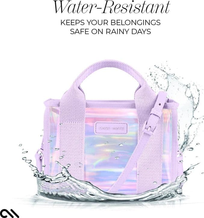 Case-Mate Micro Tote Bag - Waterproof Shoulder Bag (Soap Bubble) - 16