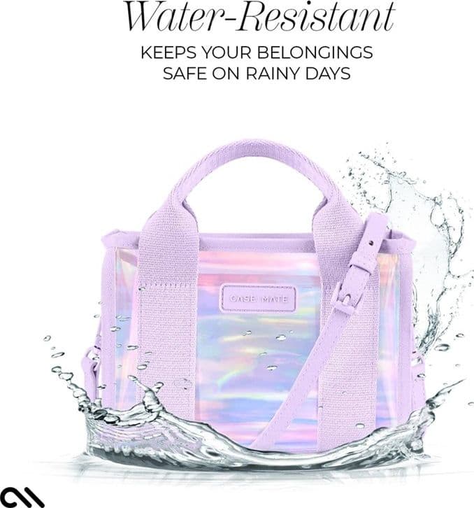 Case-Mate Micro Tote Bag - Waterproof Shoulder Bag (Soap Bubble) - 25