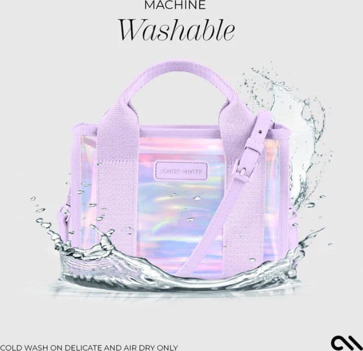 Case-Mate Micro Tote Bag - Waterproof Shoulder Bag (Soap Bubble) - 9