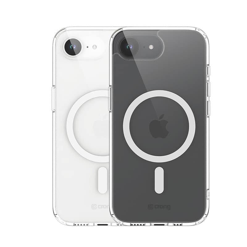 Crong Clear MAG Cover - Custodia MagSafe per iPhone 16e (trasparente) - 16