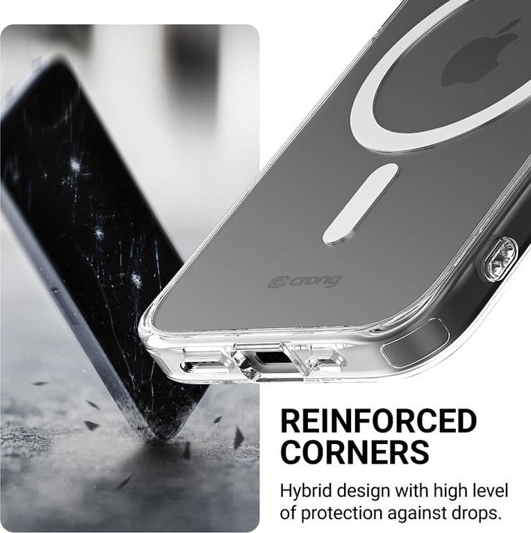 Crong Clear MAG Cover - Custodia MagSafe per iPhone 16e (trasparente) - 5
