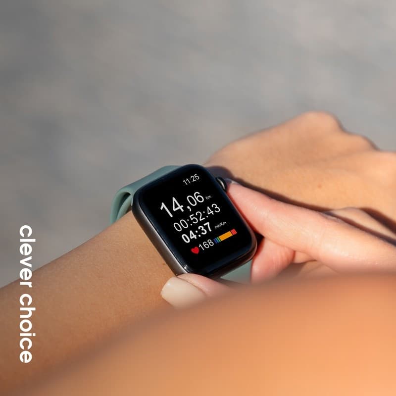 Crong Liquid - Cinturino per Apple Watch 38/40/41/42 mm (Salvia) - 11