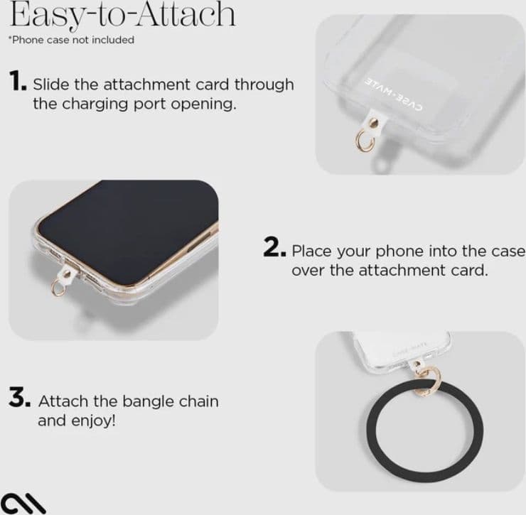 Case-Mate Phone Bangle - Wrist Strap for Smartphone (Black) - 12