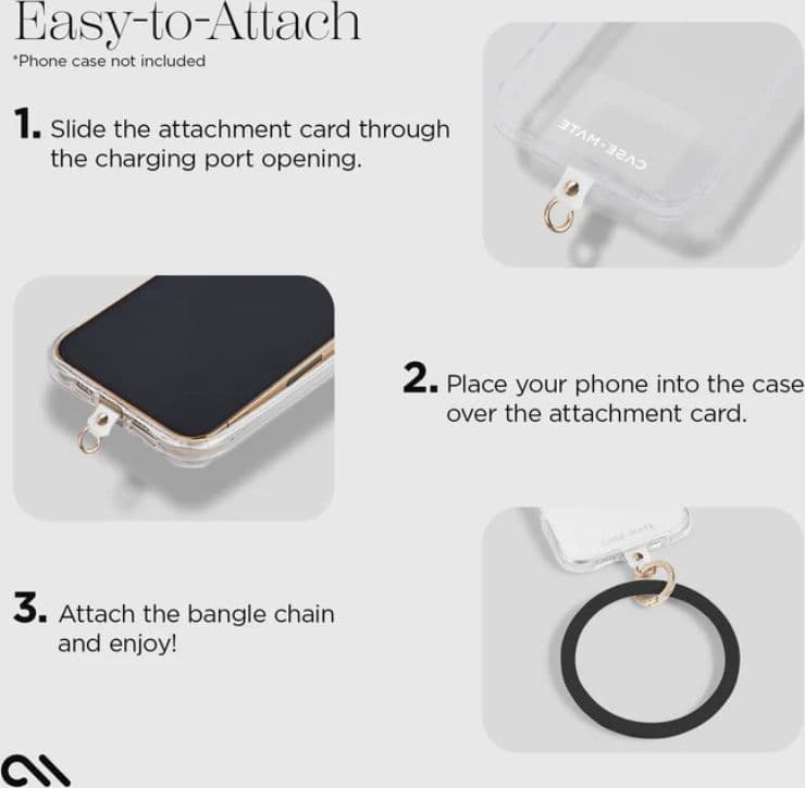 Case-Mate Phone Bangle - Wrist Strap for Smartphone (Black) - 6