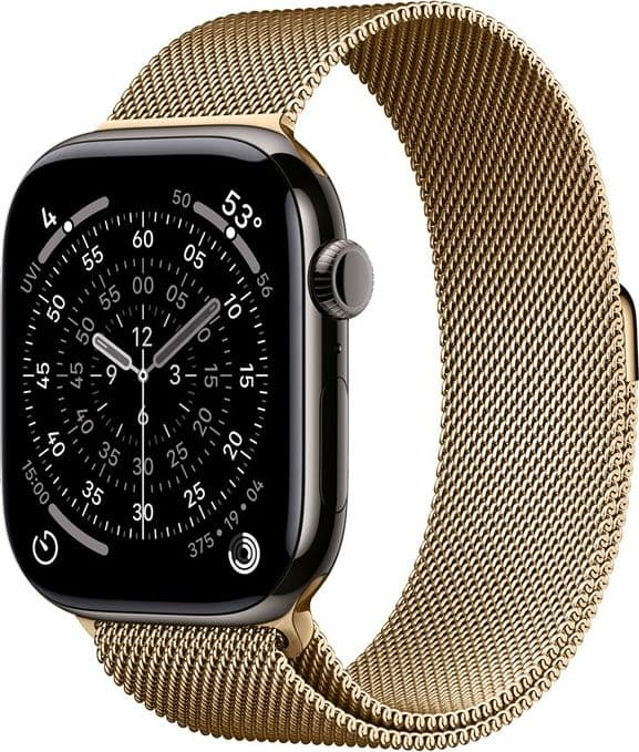 Crong Milano Steel - Cinturino in acciaio inossidabile per Apple Watch 44/45/46/49 mm (oro rosa) - 12