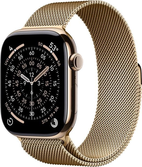 Crong Milano Steel - Cinturino in acciaio inossidabile per Apple Watch 44/45/46/49 mm (oro rosa) - 7
