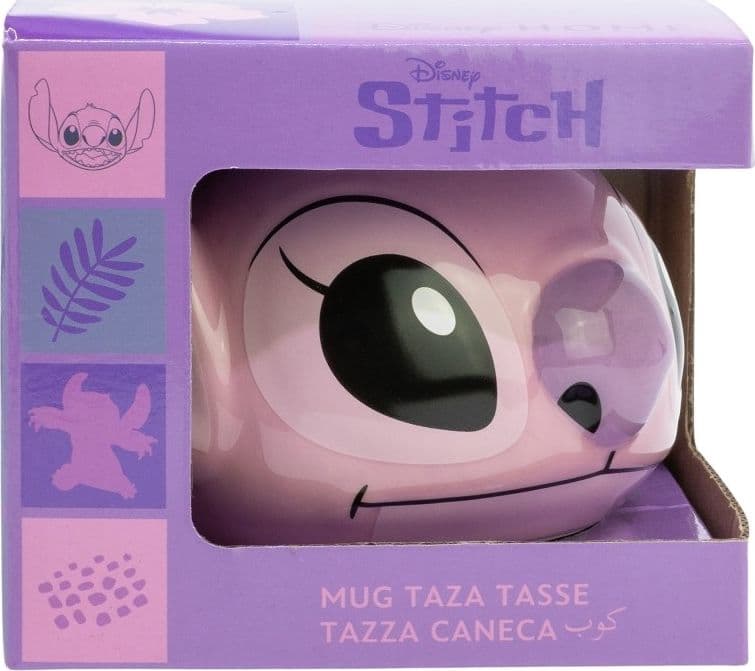 Disney Stitch - Tazza in ceramica 3D in confezione regalo della collezione Angel 375 ml - 13