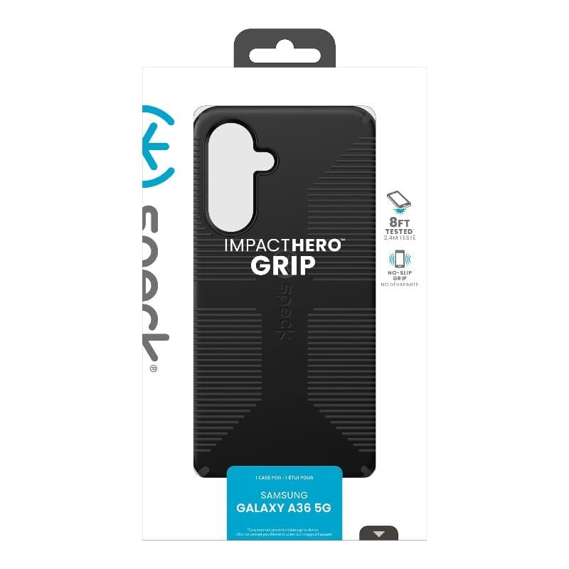 Speck Impacthero Grip – Custodia per Samsung Galaxy A36 5G / A56 5G (Nero) - 7