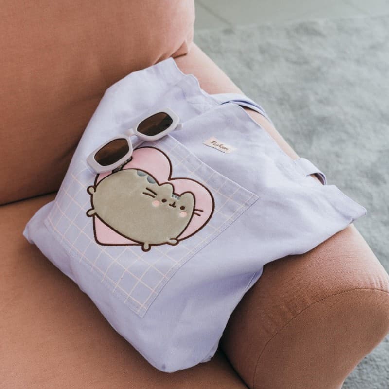 Pusheen - Borsa a tracolla in cotone della collezione Moments (37 x 41 cm) - 11