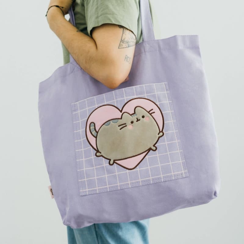 Pusheen - Borsa a tracolla in cotone della collezione Moments (37 x 41 cm) - 3