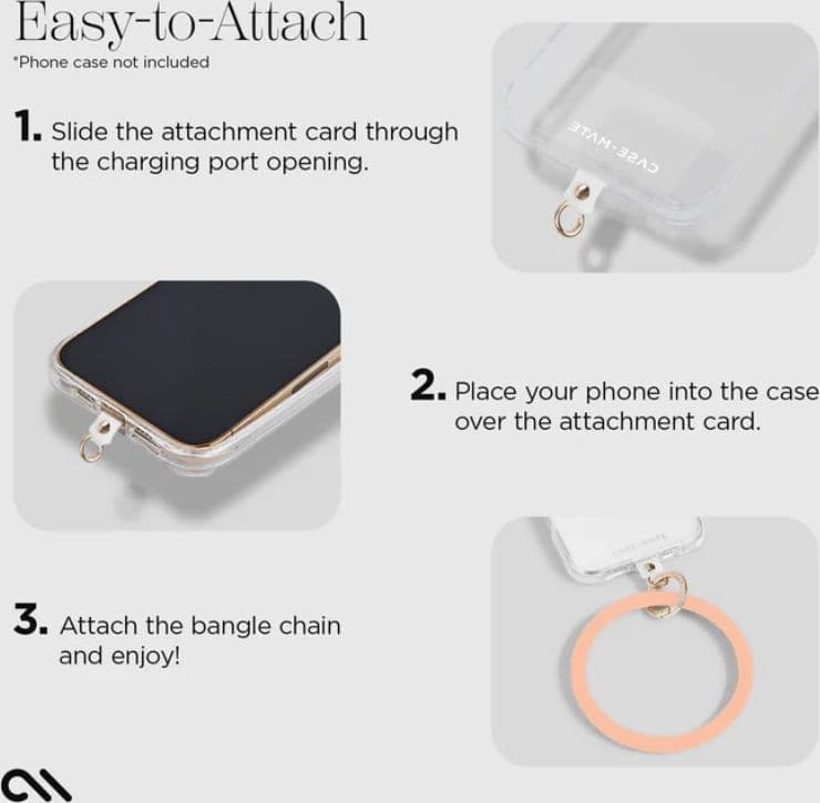 Case-Mate Phone Bangle - Wrist Strap for Smartphone (Peach) - 6