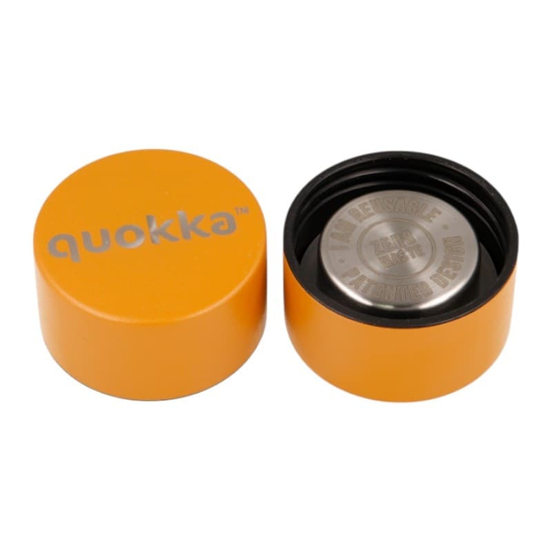 Quokka Solid con cinturino - Thermos in acciaio inossidabile da 510 ml con cinturino (senape) - 4