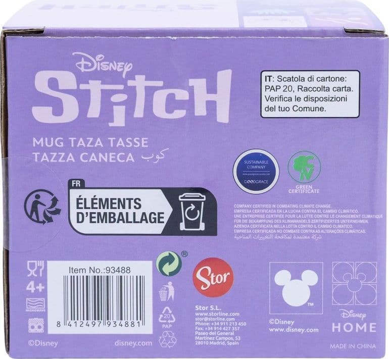 Disney Stitch - Tazza in ceramica in confezione regalo della collezione Stitch & Angel 325 ml - 13