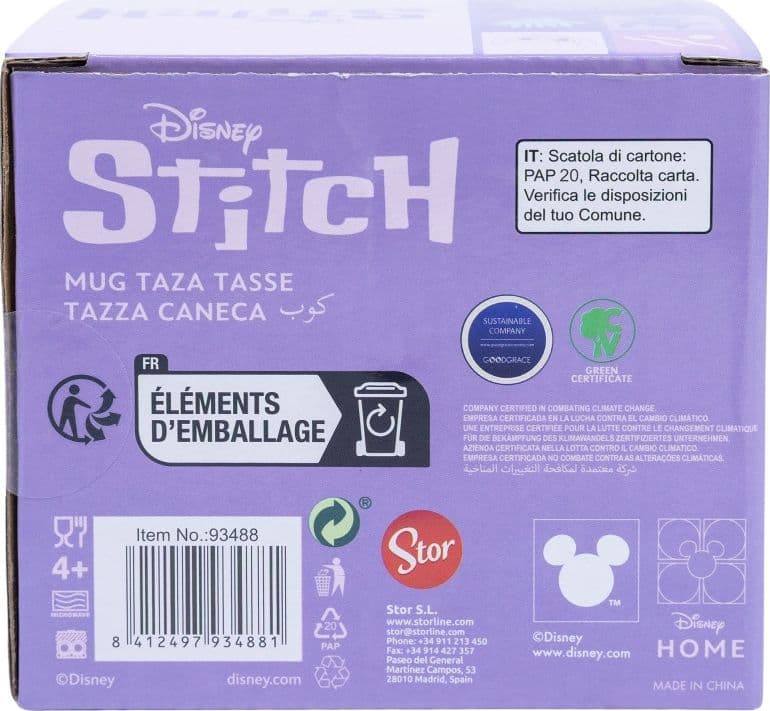 Disney Stitch - Tazza in ceramica in confezione regalo della collezione Stitch & Angel 325 ml - 6