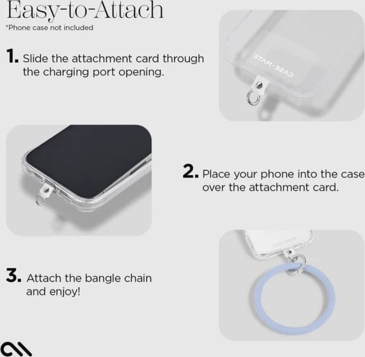 Case-Mate Phone Bangle - Wrist Strap for Smartphone (Pale Blue) - 12