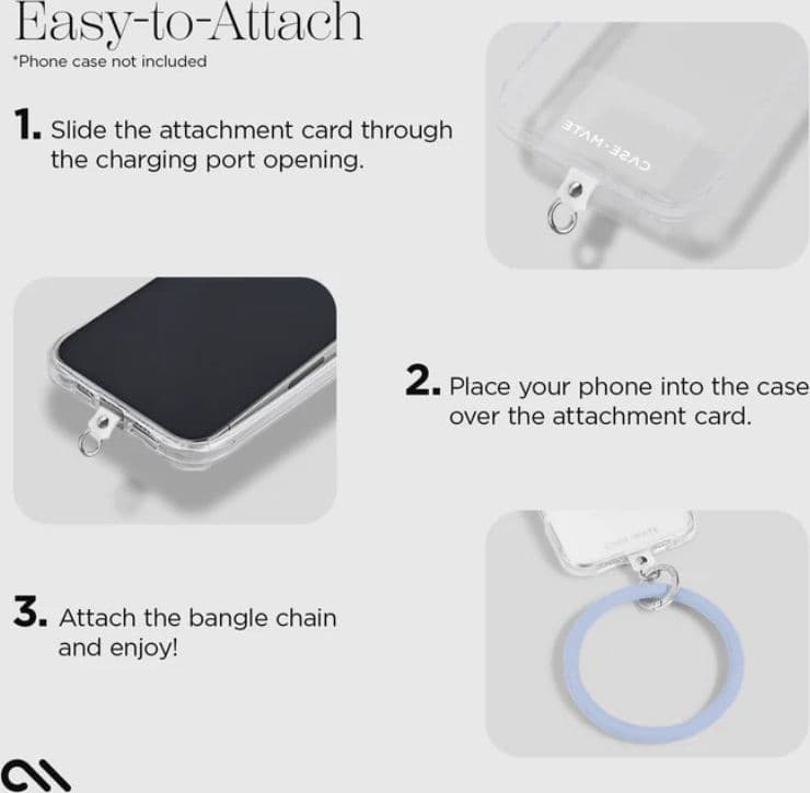 Case-Mate Phone Bangle - Wrist Strap for Smartphone (Pale Blue) - 6