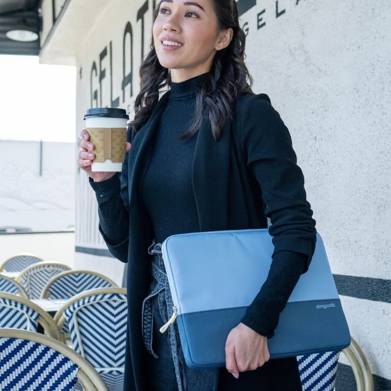 STM Origin Laptop Sleeve – Case for MacBook Pro 14" / Laptop 14” / 13” (Glacier blue) - 19