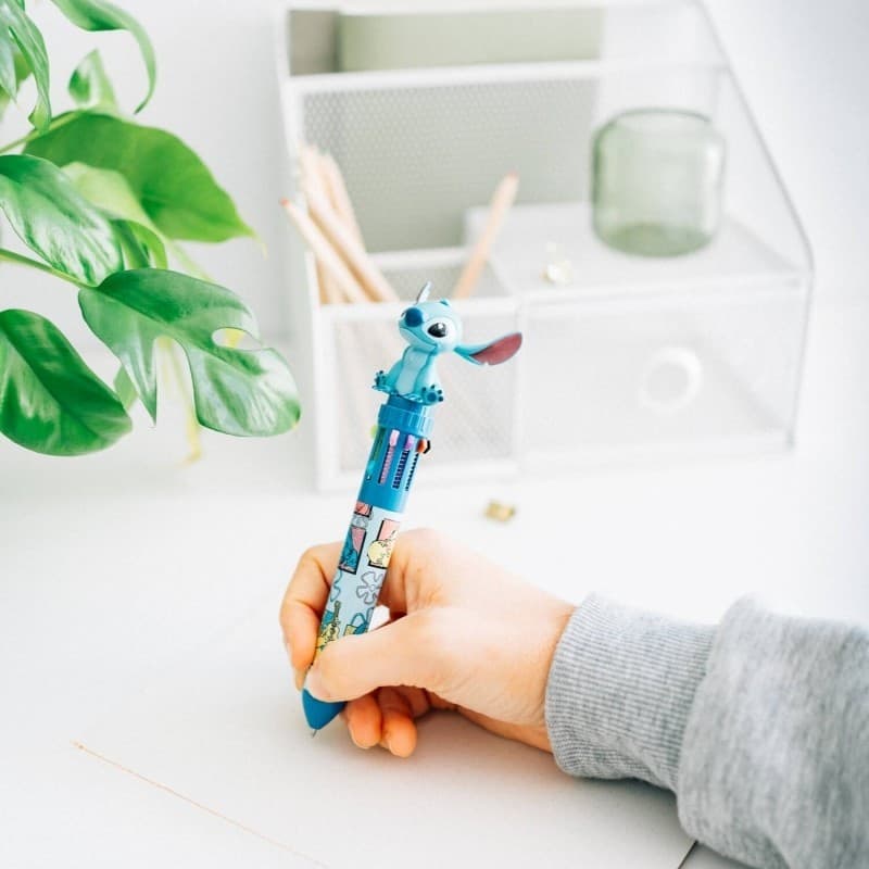 Disney Stitch - Penna automatica a 10 colori con personaggio 3D - 14