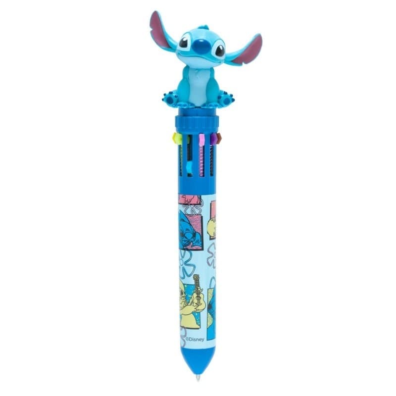 Disney Stitch - Penna automatica a 10 colori con personaggio 3D - 8