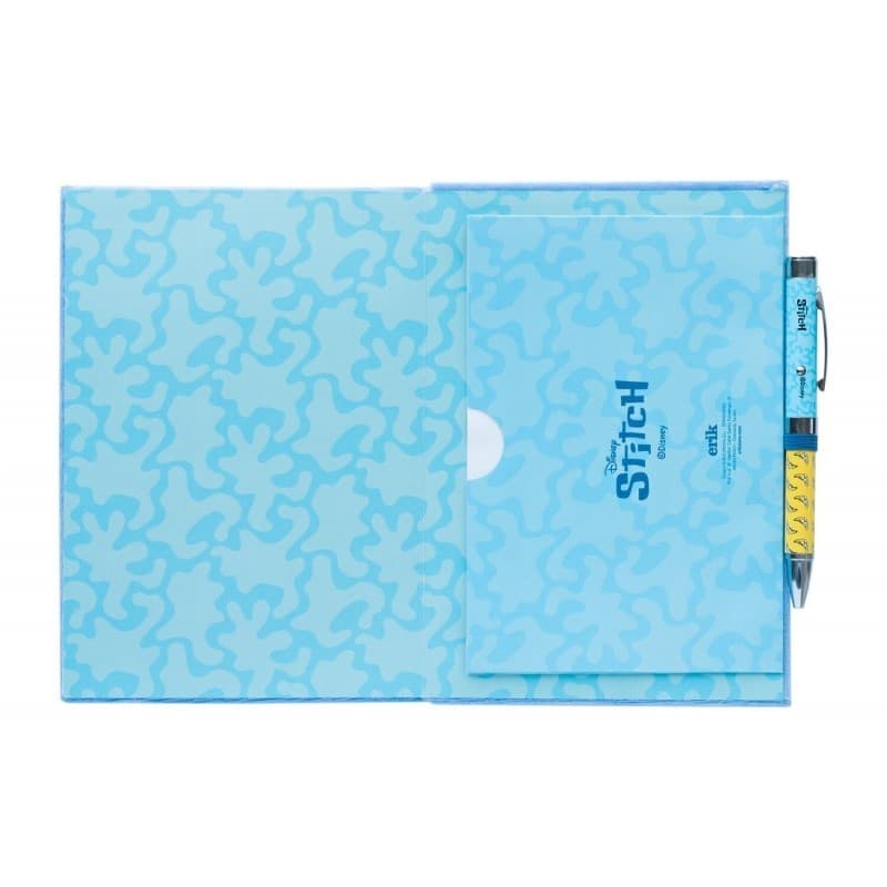 Disney Stitch - Quaderno A5 in peluche + penna torcia della collezione Tropical - 12