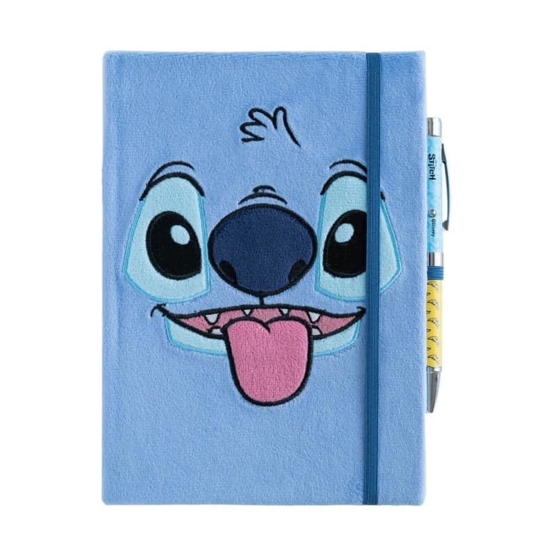 Disney Stitch - Quaderno A5 in peluche + penna torcia della collezione Tropical - 9