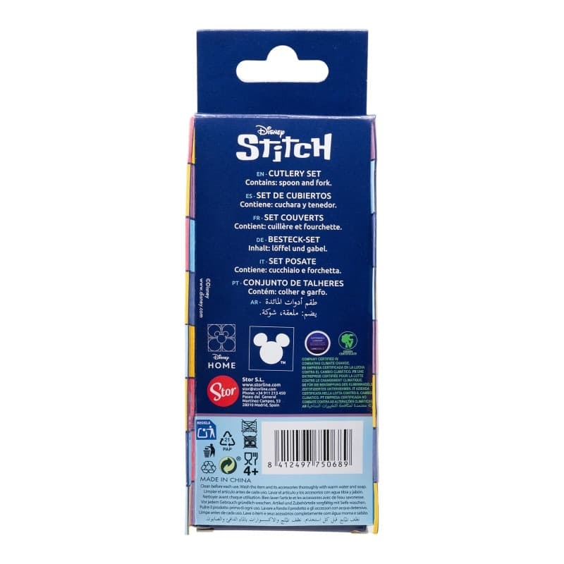 Disney Stitch - Set di posate in metallo Stitch & Angel (cucchiaio e forchetta) - 3