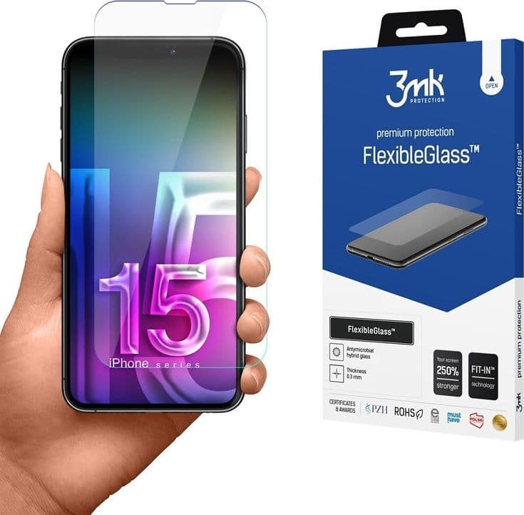 3mk FlexibleGlass - Hybrid Glass for iPhone 15 - 2