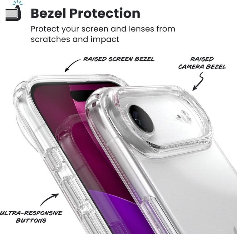 Speck Presidio Perfect-Clear - Custodia per iPhone Air (trasparente) - 14