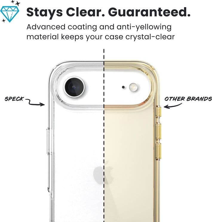Speck Presidio Perfect-Clear - Custodia per iPhone Air (trasparente) - 5