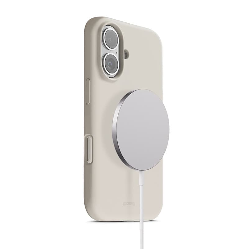 Crong Color Cover Magnetic - Custodia MagSafe per iPhone 17 (Beige pietra) - 2