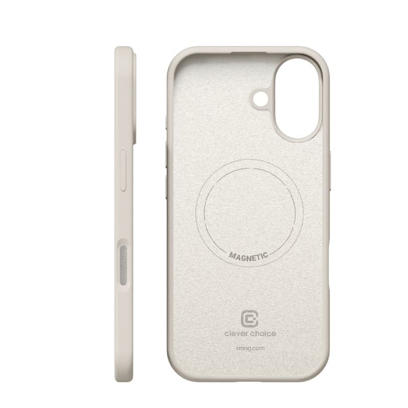 Crong Color Cover Magnetic - Custodia MagSafe per iPhone 17 (Beige pietra) - 10