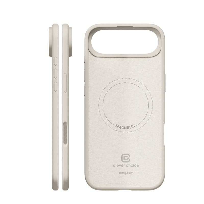 Crong Color Cover Magnetic - Custodia MagSafe per iPhone Air (Beige pietra) - 11