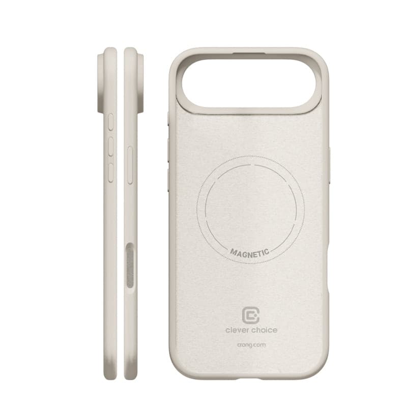 Crong Color Cover Magnetic - Custodia MagSafe per iPhone Air (Beige pietra) - 4