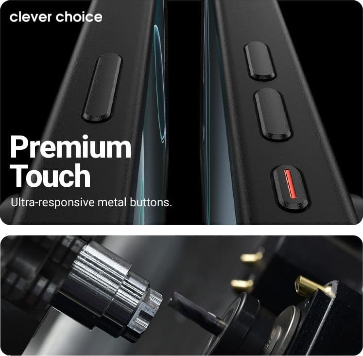 Crong Hybrid Frost MAG Cover - Custodia MagSafe per iPhone 17 Pro (Nero) - 9