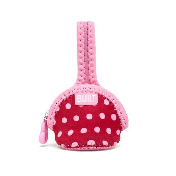 BUILT Paci Finder Single Pacifier Holder (Baby Pink Mini Dots) - 2