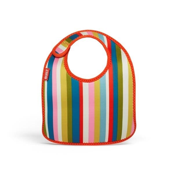 BUILT Mess Mate Set of 2 baby bib (Baby Pink Stripe) - 5