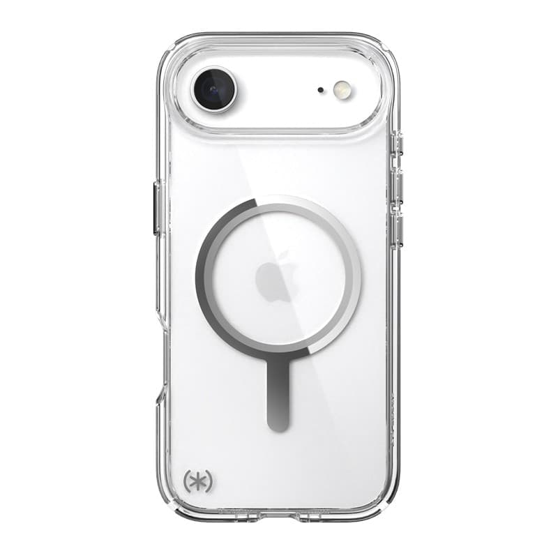 Speck Presidio Perfect Clear MagSafe - Custodia per iPhone Air (trasparente/argento) - 18