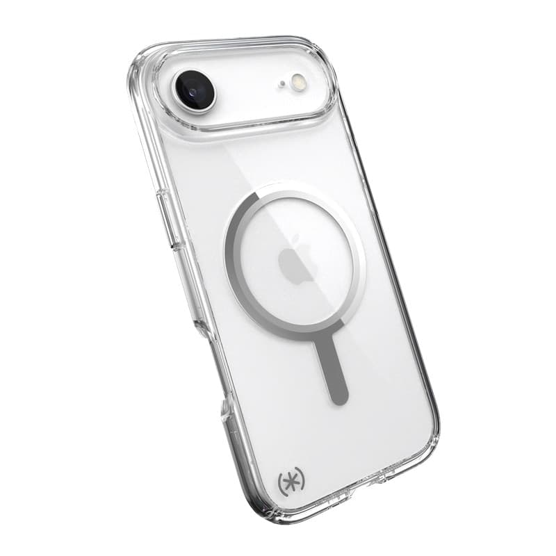 Speck Presidio Perfect Clear MagSafe - Custodia per iPhone Air (trasparente/argento) - 7