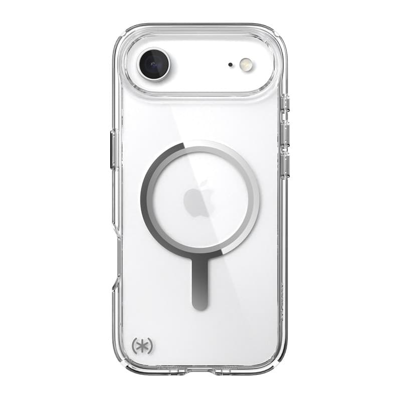 Speck Presidio Perfect Clear MagSafe - Custodia per iPhone Air (trasparente/argento) - 8