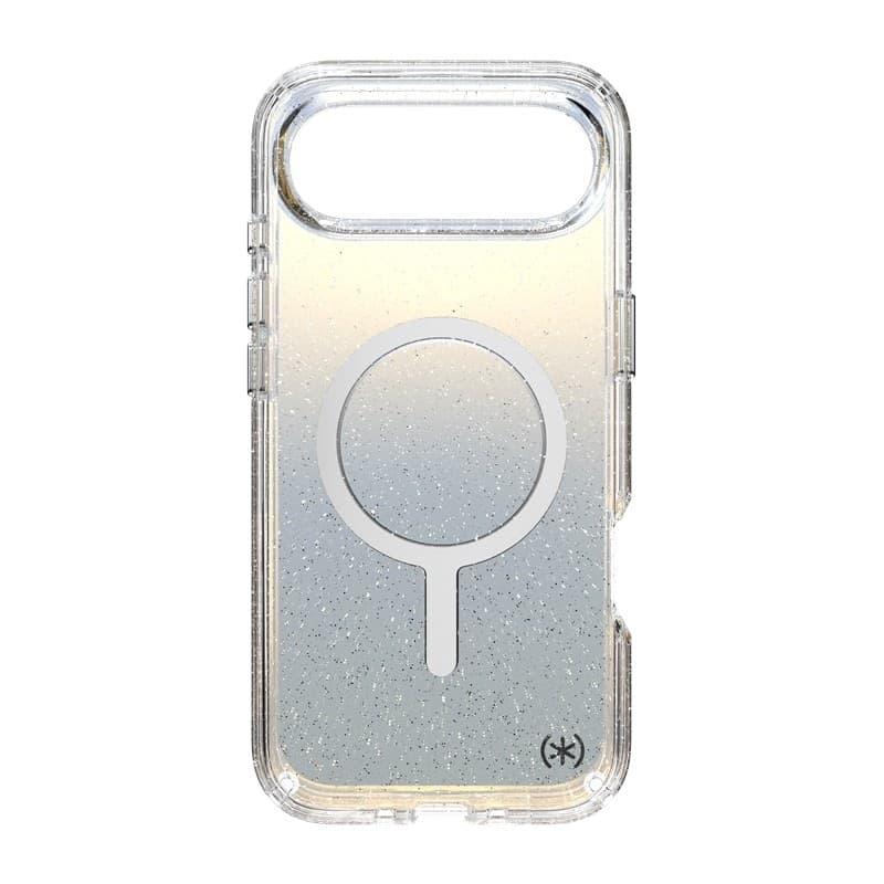 Speck Presidio Lux MagSafe - Custodia per iPhone Air (Glitter Hyper Mirror / Argento metallizzato) - 19