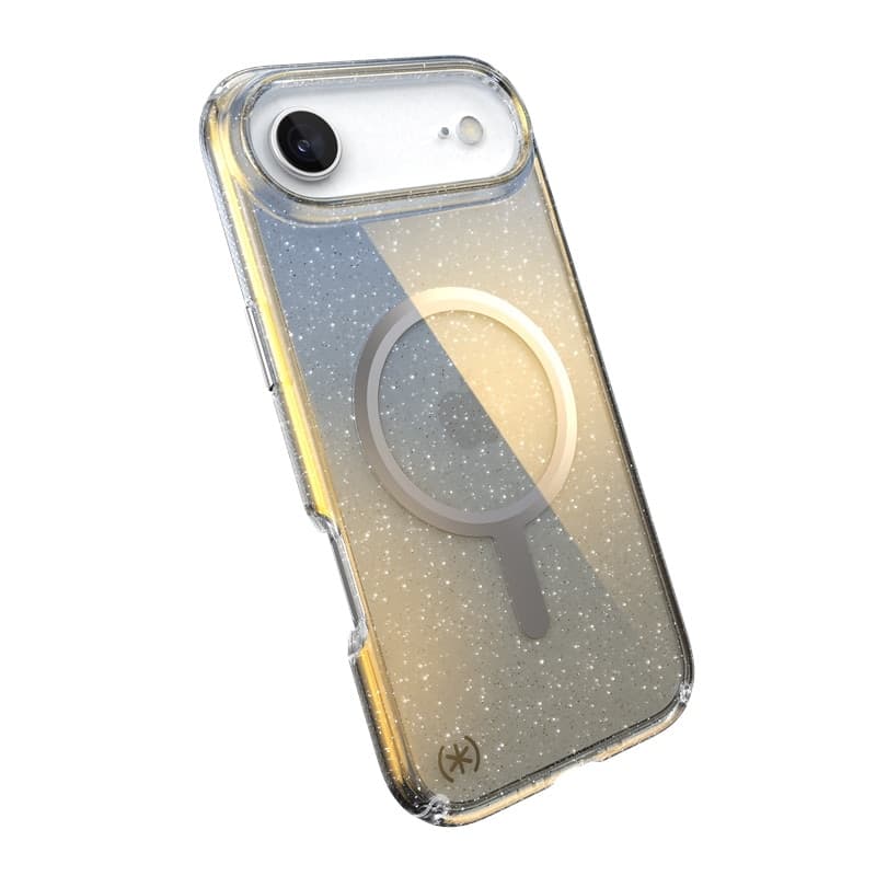Speck Presidio Lux MagSafe - Custodia per iPhone Air (Glitter Hyper Mirror / Argento metallizzato) - 7