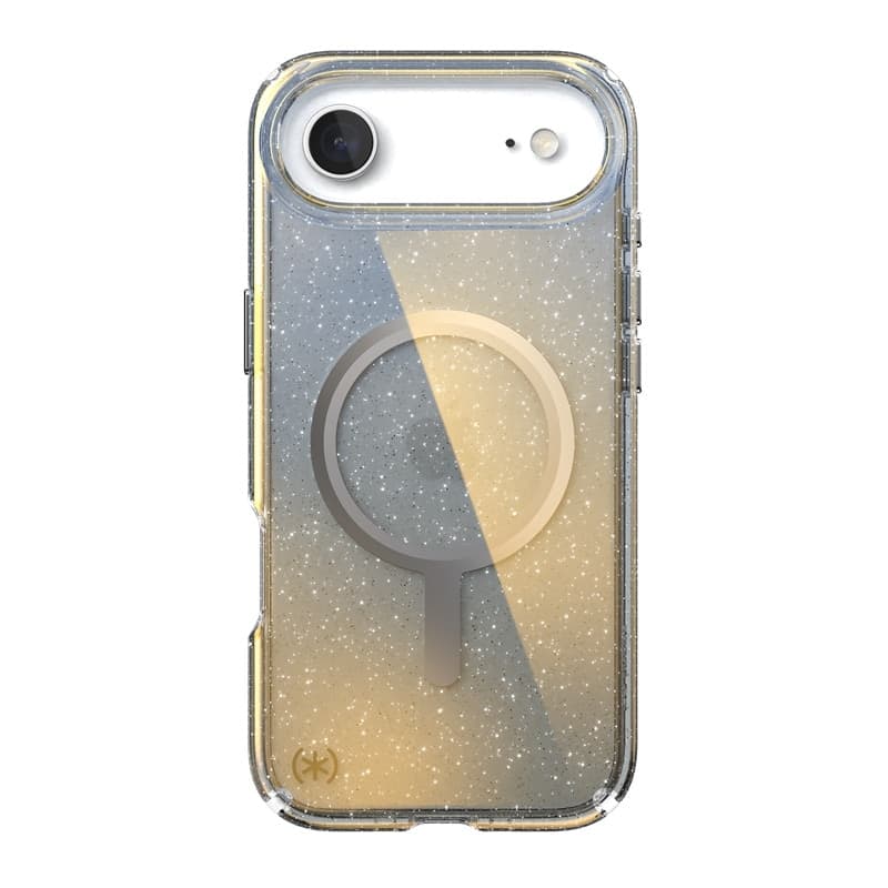 Speck Presidio Lux MagSafe - Custodia per iPhone Air (Glitter Hyper Mirror / Argento metallizzato) - 8