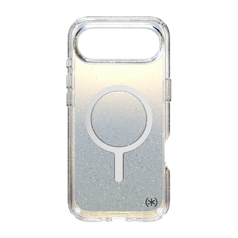 Speck Presidio Lux MagSafe - Custodia per iPhone Air (Glitter Hyper Mirror / Argento metallizzato) - 9