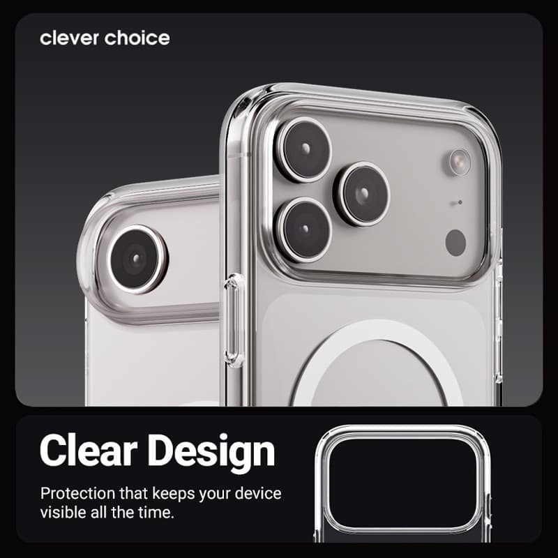 Crong Clear MAG Cover - Custodia MagSafe per iPhone 17 (trasparente) - 9