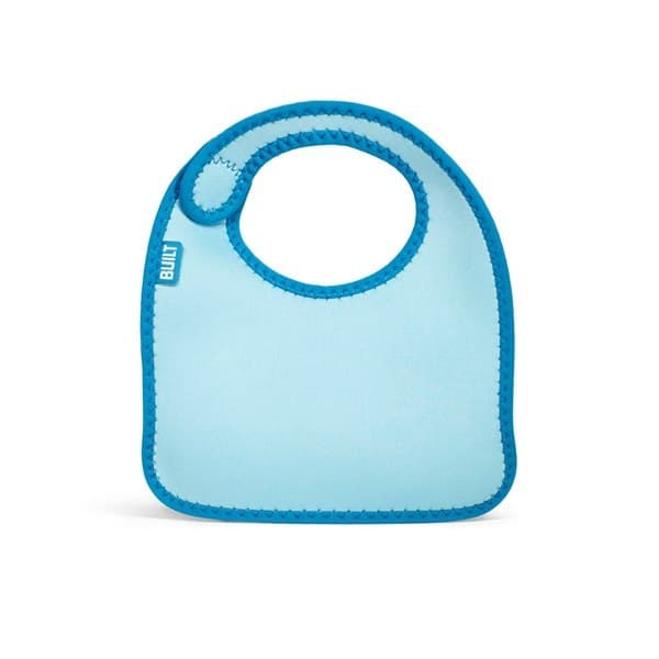 BUILT Mess Mate Set of 2 baby bib (Baby Blue Stripe) - 3